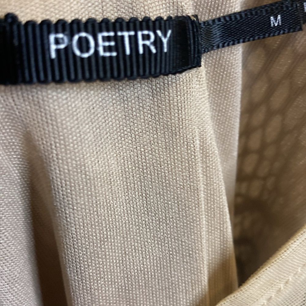 ❤️SOLD🎉Poetry Nude Mesh Black Lace Stretchy Maxi Dress Size Medium - Picture 5 of 9